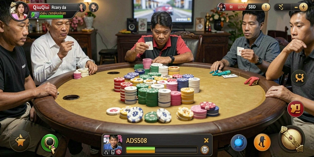 Screenshot ADS508 menampilkan momen seru gameplay QiuQiu.