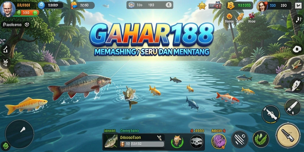 Tampilan gameplay GAHAR188 dengan aksi memancing yang seru.