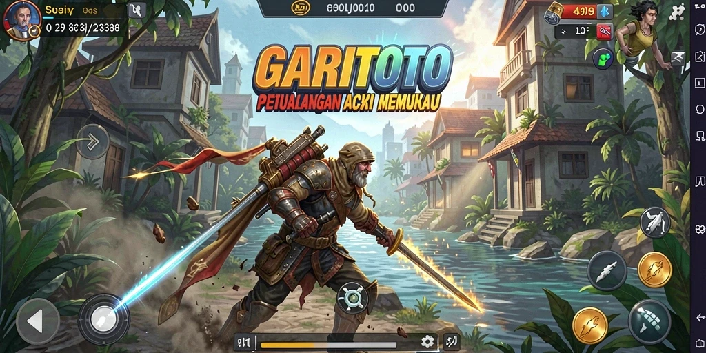 Screenshot GARITOTO menampilkan aksi seru dalam pertempuran epik.