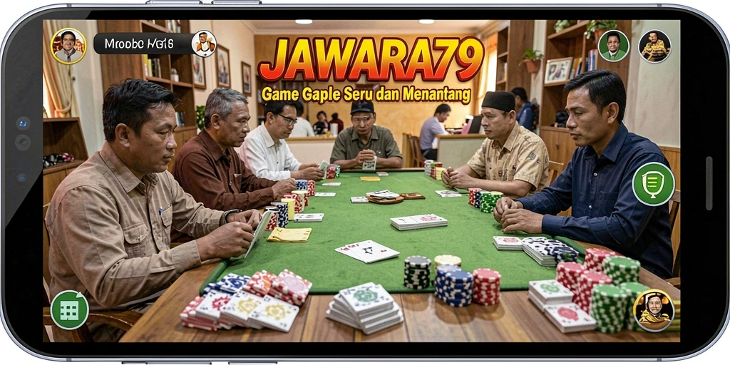 Tampilan gameplay seru JAWARA79 dalam pertandingan Gaple.
