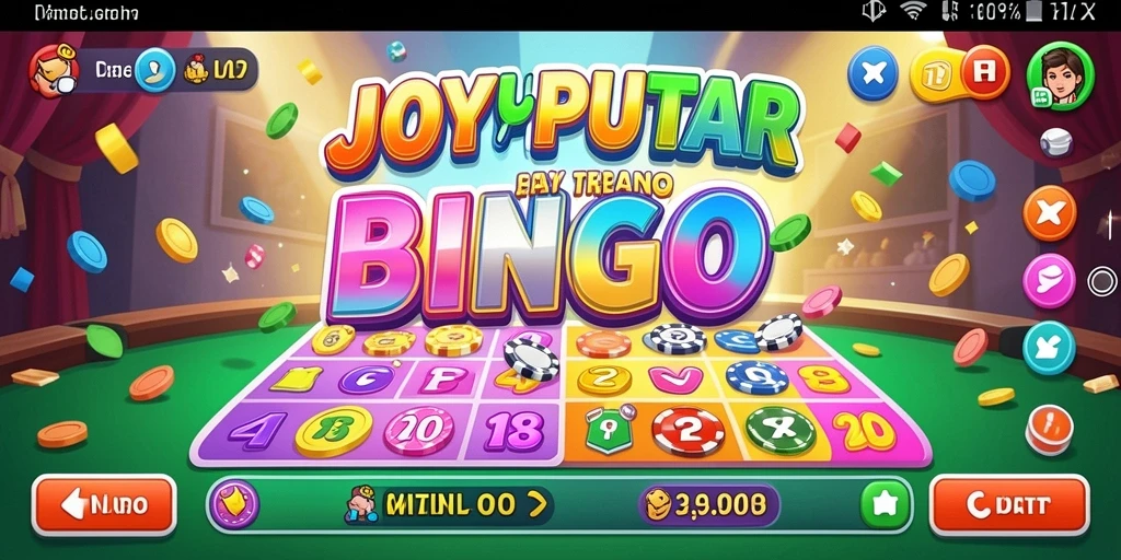 Screenshot gameplay JOYPUTAR yang menampilkan keseruan permainan Bingo.