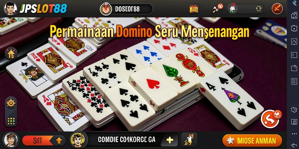 Tampilan gameplay seru dari JPSLOT88, permainan Domino yang mengasyikkan.