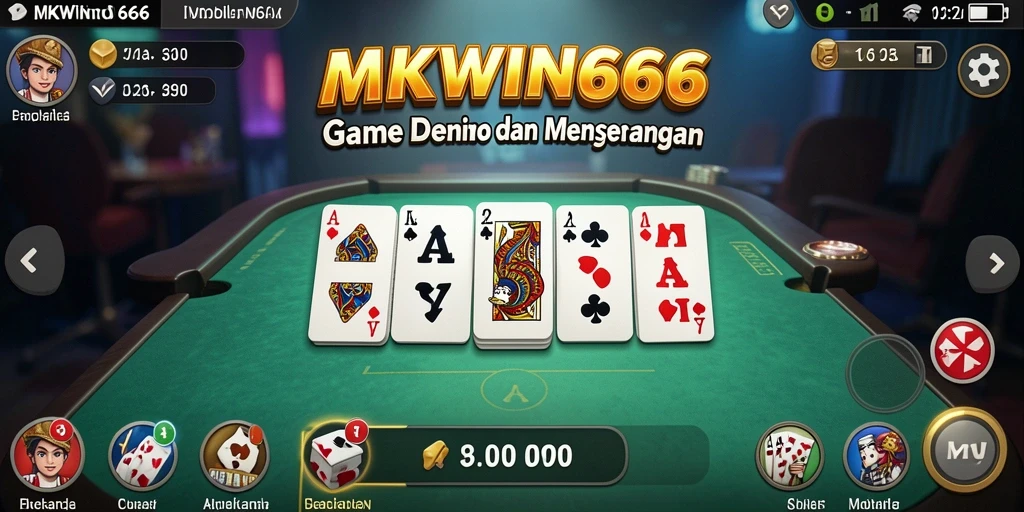 Tampilan gameplay domino yang menarik dan interaktif di MKWIN666.