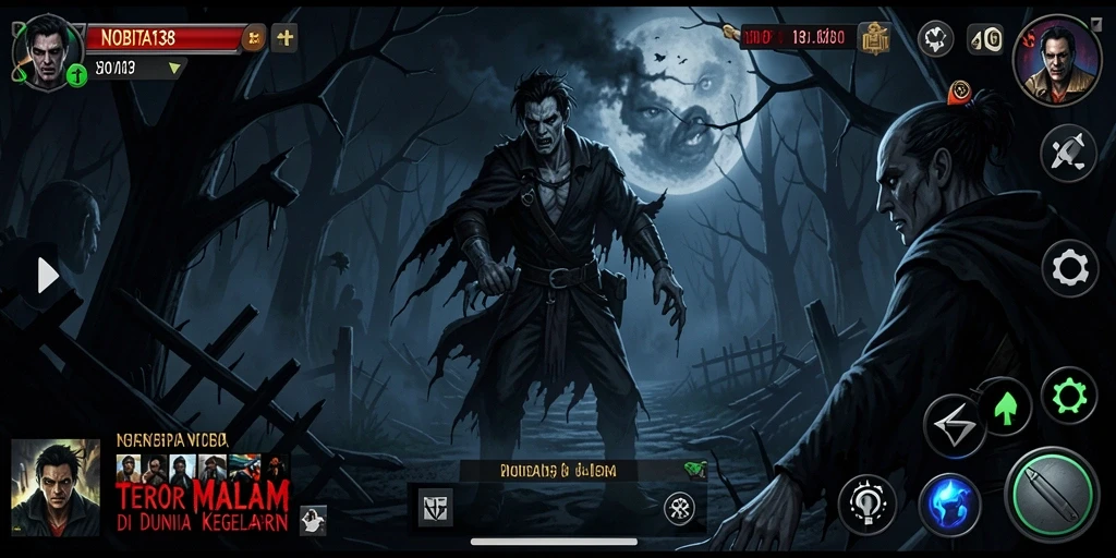 Gameplay menakutkan dengan suasana kegelapan yang sangat mencekam.