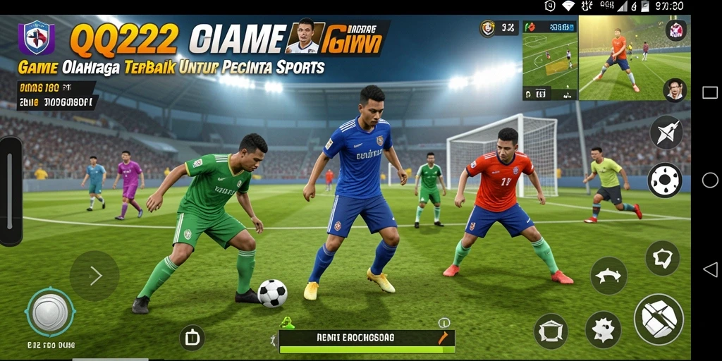 Tampilan gameplay QQ222 yang penuh aksi dan kompetisi olahraga.