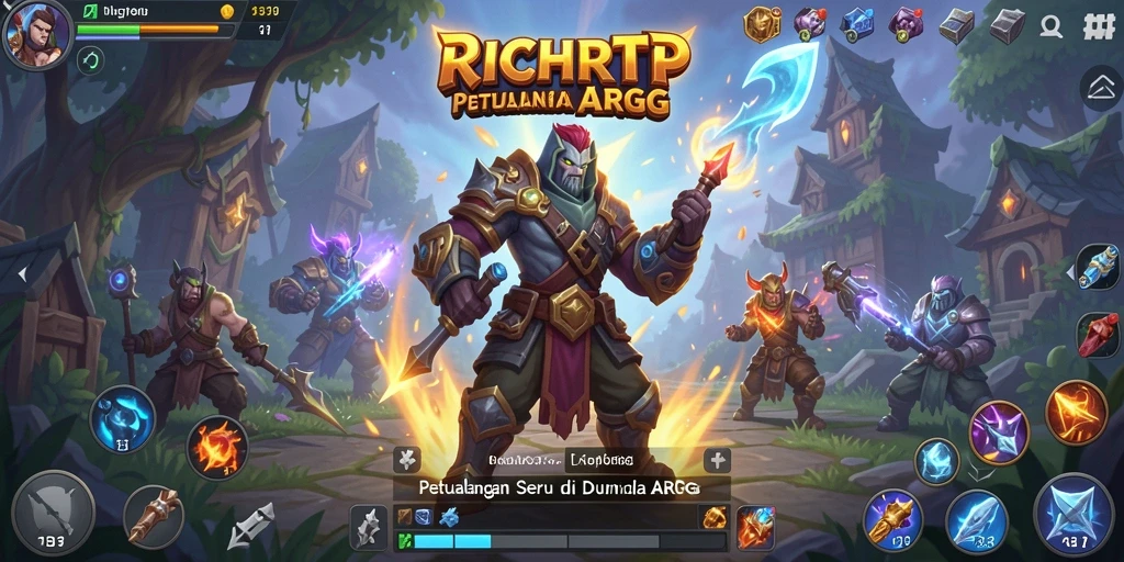 Tampilan gameplay RICHRTP yang seru dan menegangkan dalam pertempuran ARPG.
