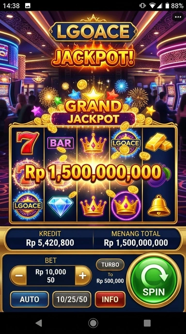Screenshot aplikasi lgoace menunjukkan keandalan dan keamanan saat unduh.